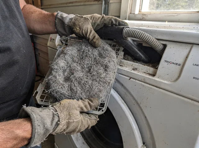 Cleaning Dryer Lint Trap in Manchester, CT