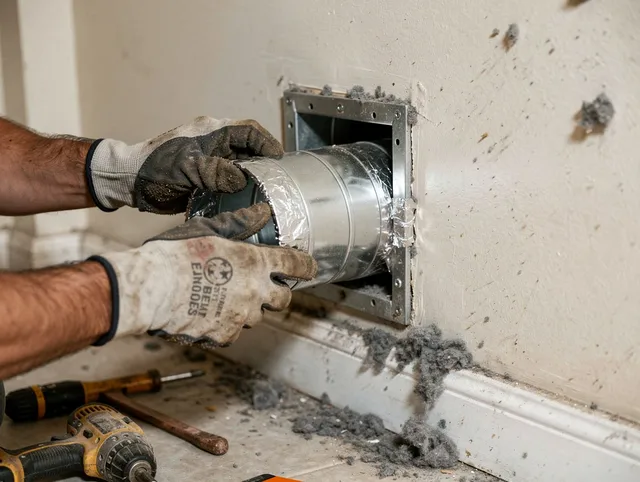Professional dryer vent repair and installation by Vernon Dryer Vent Cleaning in Vernon